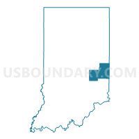 Wayne, Fayette, Rush & Union Counties PUMA in Indiana